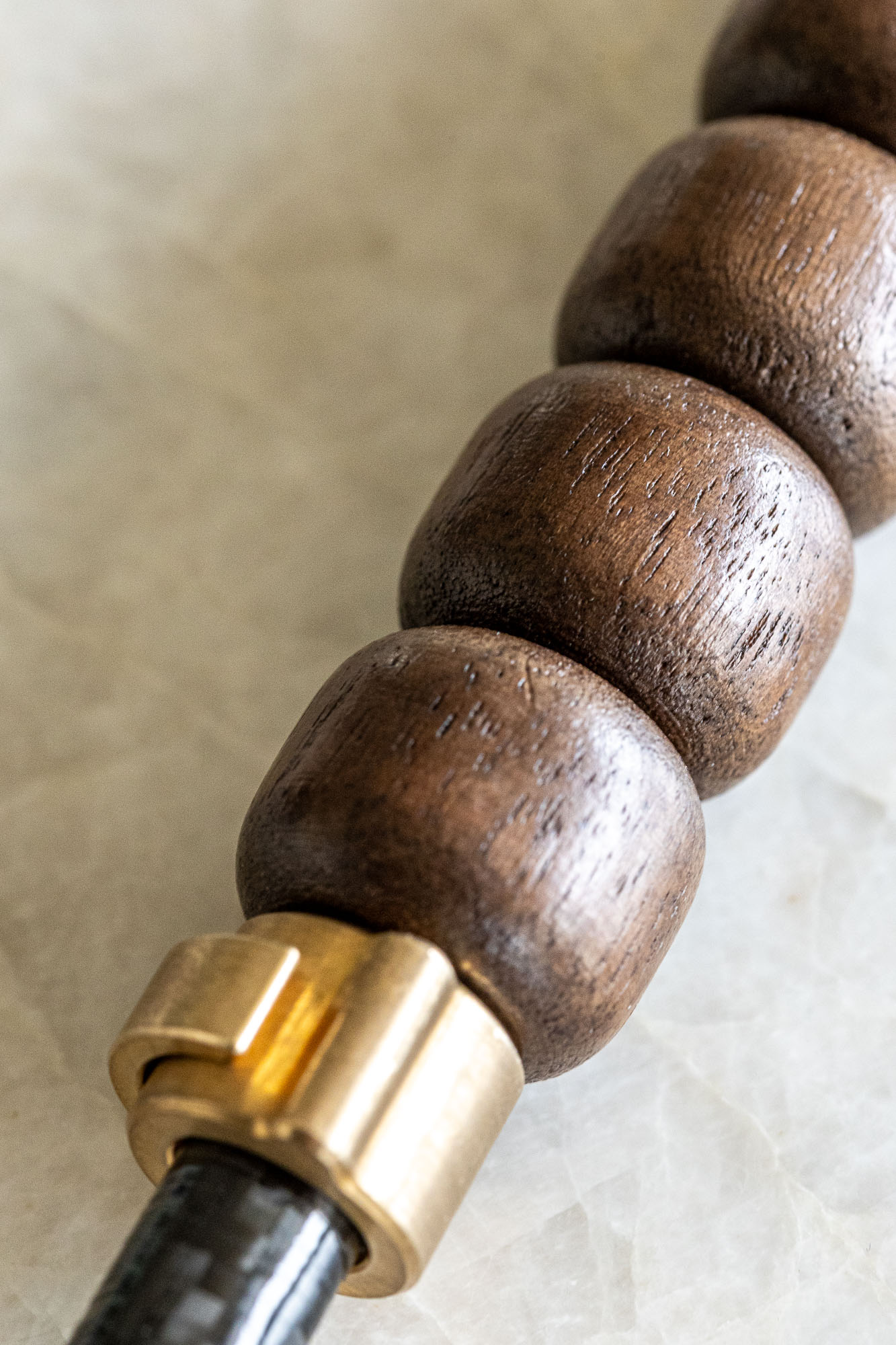 Extreme macro of hardwood bead grain