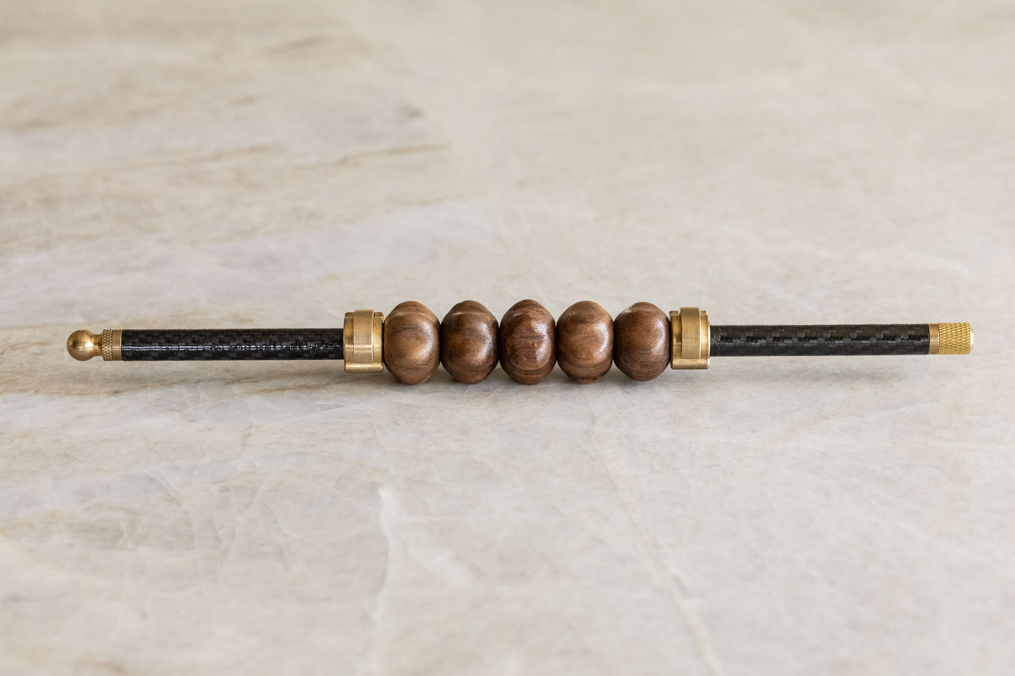 Companion Roller fitted with textured hardwood beads